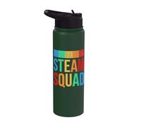 STEAM Squad Science Technology Engineering Art Math Team Stainless Steel Insulated Water Bottle