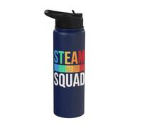 STEAM Squad Science Technology Engineering Art Math Team Stainless Steel Insulated Water Bottle