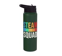 STEAM Squad Science Technology Engineering Art Math Team Stainless Steel Insulated Water Bottle