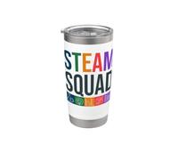 STEAM Squad Science Technology Engineering Art Math Teams Stainless Steel Insulated Tumbler