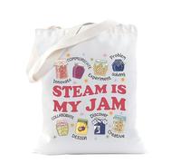 Steam Teacher Gift Steam is My Jam Tote Bag for Science Teacher Scientist Appreciation Gift (STEAM Jam)