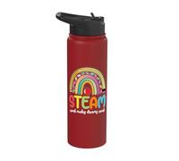 Steam Teacher Work Makes Dreams Work Stainless Steel Insulated Water Bottle