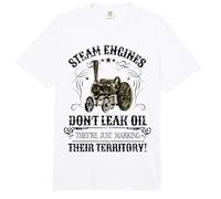 Steam Traction Engine Retirement Idea for Men & Steam Engine Comfort Colors Adult Heavyweight T-Shirt