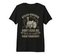 Steam Traction Engine Retirement Idea for Men & Steam Engine Premium T-Shirt