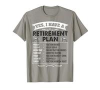 Steam Traction Engine Retirement Idea for Men & Steam Engine T-Shirt, Men, Slate Grey, 3X-Large