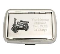 Steam Traction Engine Tobacco Tin with Free Engraving Gift 350