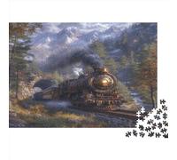 Steam Train 1,000 Piece Puzzle For Adults | Jigsaw Puzzle with Premium & Durable Pieces with Precise Interlocking Design for Stress Relief 1000pcs (75x50cm)