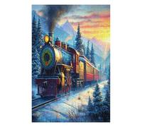Steam Train 1000 Piece Complete DIY Jigsaw Puzzle Magical Collectors Mind Relaxation Educational Decorative Puzzle Gifts for Adults Recycled Cardboard 1000 PCS