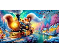 steam-train 1000 Piece Educational Game Challenge Jigsaw Puzzles Great Gift Idea Puzzles for Adults Kids 70x50cm/1000pcs