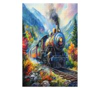 Steam Train 1000 Piece Jigsaw Puzzle for Adults Magical Jigsaw After School Activity for Teens Stress Buster Whimsical Gift Idea Stylish Home Decor 1000 PCS