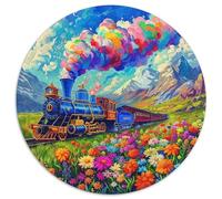 Steam Train 1000 Piece Jigsaw Puzzle for Adults Scenic Railway Colourful Jigsaws Challenge Games Creativity & Gift Giving 1000pcs (67.5x67.5cm)