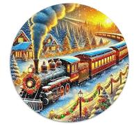 Steam Train 1000 Piece Jigsaw Puzzle for Adults Scenic Railway Colourful Jigsaws Educational Games Fun Present & Activity 1000pcs (67.5x67.5cm)