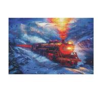 Steam Train 1000 Piece Jigsaw Puzzle for Adults Teens Jigsaw After Gym Relaxation Brainteaser Puzzle for Fitness Lovers Stress 1000 PCS