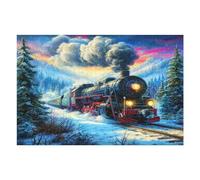 Steam Train 1000 Piece Jigsaw Puzzle for Adults Teens Magical Jigsaw After Work Leisure Brainteasing Puzzle for Colleagues Stress Buster 1000 PCS