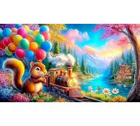 steam-train 1000-Piece Jigsaw Puzzle for Age 12 Years Kids Decoration Classic Educational Games 38x52cm/1000pcs