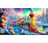 steam-train 1000-Piece Jigsaw Puzzle for Age 12 Years Kids Decoration Classic Educational Games 75x50cm/1000pcs