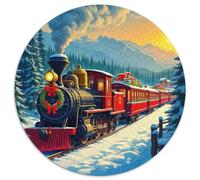 Steam Train 1000 Piece Jigsaw Puzzle for Kids And Adults Scenic Railway Brainteasing Jigsaws Challenge Games Creativity & Gift Giving 1000pcs (67.5x67.5cm)