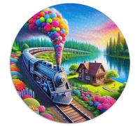 Steam Train 1000 Piece Jigsaw Puzzle for Kids And Adults Scenic Railway Colourful Jigsaws Challenge Games Great Gift 1000pcs (67.5x67.5cm)