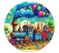 Steam Train 1000 Piece Jigsaw Puzzle for Kids And Adults Scenic Railway Colourful Jigsaws Educational Games Great Gift 1000pcs (67.5x67.5cm)