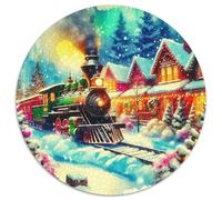 Steam Train 1000 Piece Jigsaw Puzzle for Women, Men Scenic Railway Brainteasing Jigsaws Challenge Games Great Gift 1000pcs (67.5x67.5cm)