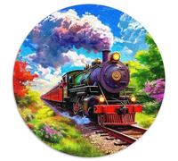 Steam Train 1000 Piece Jigsaw Puzzle for Women, Men Scenic Railway Colourful Jigsaws Challenge Games Great Gift 1000pcs (67.5x67.5cm)