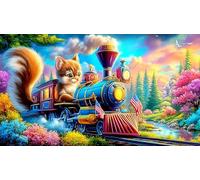 steam-train 1000-Piece Jigsaw Puzzle Old Kids Birthday Presents Challenging & Brainteasing 38x26cm/1000pcs