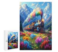 Steam Train 1000 Piece Jigsaw Puzzles All Ages Magical Jigsaws Evening Wind-Down Activity Challenging Home Decor Stress Relief 1000 PCS