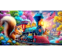 steam-train 1000 Piece Jigsaw Puzzles for Adults Classic Educational Games Decoration 75x50cm/1000pcs