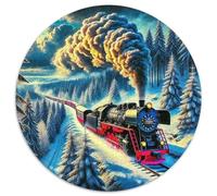 Steam Train 1000 Piece Round Puzzles for Kids And Adults Jigsaw Colorful for Animal And Home Decor Creative for Teenagers And Adults 1000pcs (67.5x67.5cm)
