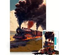 Steam Train 1000 Pieces Jigsaws Adults Puzzles Gifts Reason Skill Toy Stress Release Exact Cut Santa Wish List 50x75cm