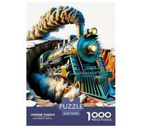 Steam Train 1000 Pieces Puzzle for Adults And Children Fun Challenging Brainteasing Jigsaw Colourful Educational Games 70x50cm/1000pcs