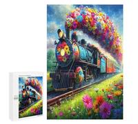 Steam Train 1000Pc Jigsaw Puzzles Adults Kids Magical Jigsaws Weekend DIY Activity Parent-Child Bonding Vibrant Design Perfect Festival Gift 1000 PCS