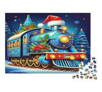 Steam Train 1000Pc Jigsaw Puzzles for Adults & Kids Christmas Train Decor Fun Family Activity | Home Decoration 70x50cm/1000pcs