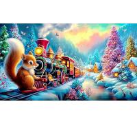 steam-train 1000Pc Jigsaw Puzzles for Family Challenging & Brainteasing 38x52cm/1000pcs