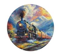 Steam Train 120 Piece Circular Puzzle Magical Animal Shape Premium Challenging Puzzle Decorative Finish Home Decor Gift Idea Relaxing Activity 120 PCS