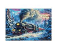Steam Train 300 Piece Jigsaw Puzzle for Adults Magical Jigsaw Essential Parent Activity Family Game Vibrant Fun Ideal 300 PCS