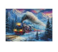 Steam Train 300 Piece Jigsaw Puzzle for Adults Magical Jigsaw Weekend Parent Activity After Work Stress Relief Vibrant Artwork Home Wall 300 PCS