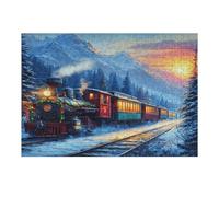 Steam Train 300 Piece Jigsaw Puzzle for Adults Magical Jigsaw Weekend Parent Activity After Work Stress Relief Vibrant Artwork Home Wall 300 PCS