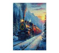 Steam Train 300 Piece Premium Jigsaw Puzzle Magical For Men Educational Decompression Adults Anxiety Memory Care Mothers Valentines Wooden 300 PCS