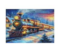Steam Train 300 Pieces Set Classic Jigsaw Puzzle Magical Teen Fans 14-18 Yrs Logic Skill Leisure Adventure Valentines Gift Smooth Wooden Cardboard 300 PCS