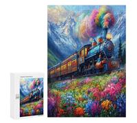 Steam Train 300Pc Jigsaw Puzzles Adults Kids Magical Jigsaws Weekend Parent Child Activity After Work Stress Relief Vibrant Gift Home Decor 300 PCS