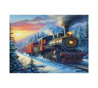 Steam Train 500 Piece Jigsaw Puzzle for Adults Teens Magical Jigsaw After Work Leisure Brainteasing Puzzle for Colleagues Stress Buster 500 PCS