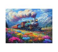 Steam Train 500 Piece Jigsaw Puzzle for Adults Teens Magical Jigsaw After Work Leisure Brainteasing Puzzle for Colleagues Stress Buster 500 PCS
