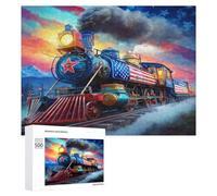 Steam Train 500Pc Jigsaw Puzzles Adults Kids Magical Jigsaws Weekend Craft Activity Parent-Child Bonding Vibrant Design Perfect Festival Gift 500 PCS
