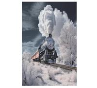 Steam Train Adults Wooden Jigsaw Puzzle, for Kids Wooden Puzzles Toys Family Game Play,Brain Training 1000 Piece 78×53cm