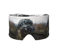 Steam Train and Railway, Full Eye Covers Light Blocking Eye Mask Sleep Eye and Ear Muffs
