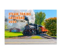 Steam Train Calendar 2026 12 Month to View A4 Wall Calendar 2026 A3 When Open Steam Railway Calendar 2026 Papa Prints