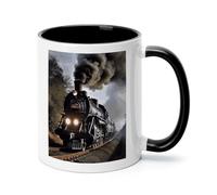 Steam Train Ceramic Coffee Mug with Handle 11 Ounces, Porcelain Mug Coffee Cup Tea Mug Water Cup Ideal for Coffee,Tea,Latte,Cappuccino,Microwave & Dishwasher Safe Unique Gift Cup