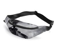 Steam Train Clouds Belt Bag, Multifunctional Sports Waist Pouch with Adjustable Strap, Lightweight Casual Waist Pack for Travel Running Cycling Daily Outdoor Activities