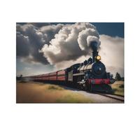 Steam Train Clouds Cozy Flannel Blanket – Soft and Warm, Luxurious Texture, Versatile Use – Extra Large Size